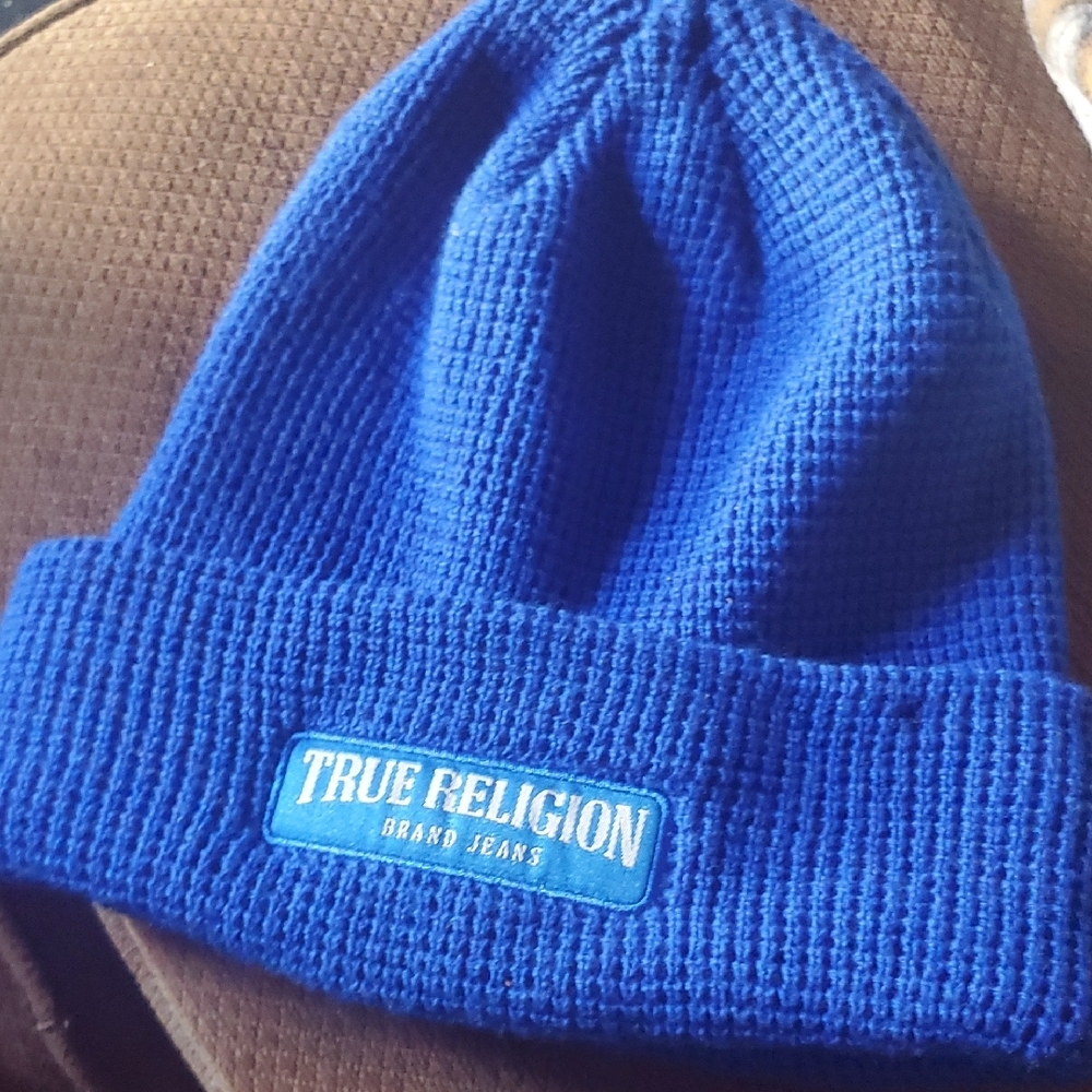 True Religion Royal Blue Knit Hat